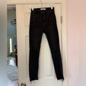 HIDDEN LOS ANGELES Black Distressed High Waisted Skinny Jeans 25